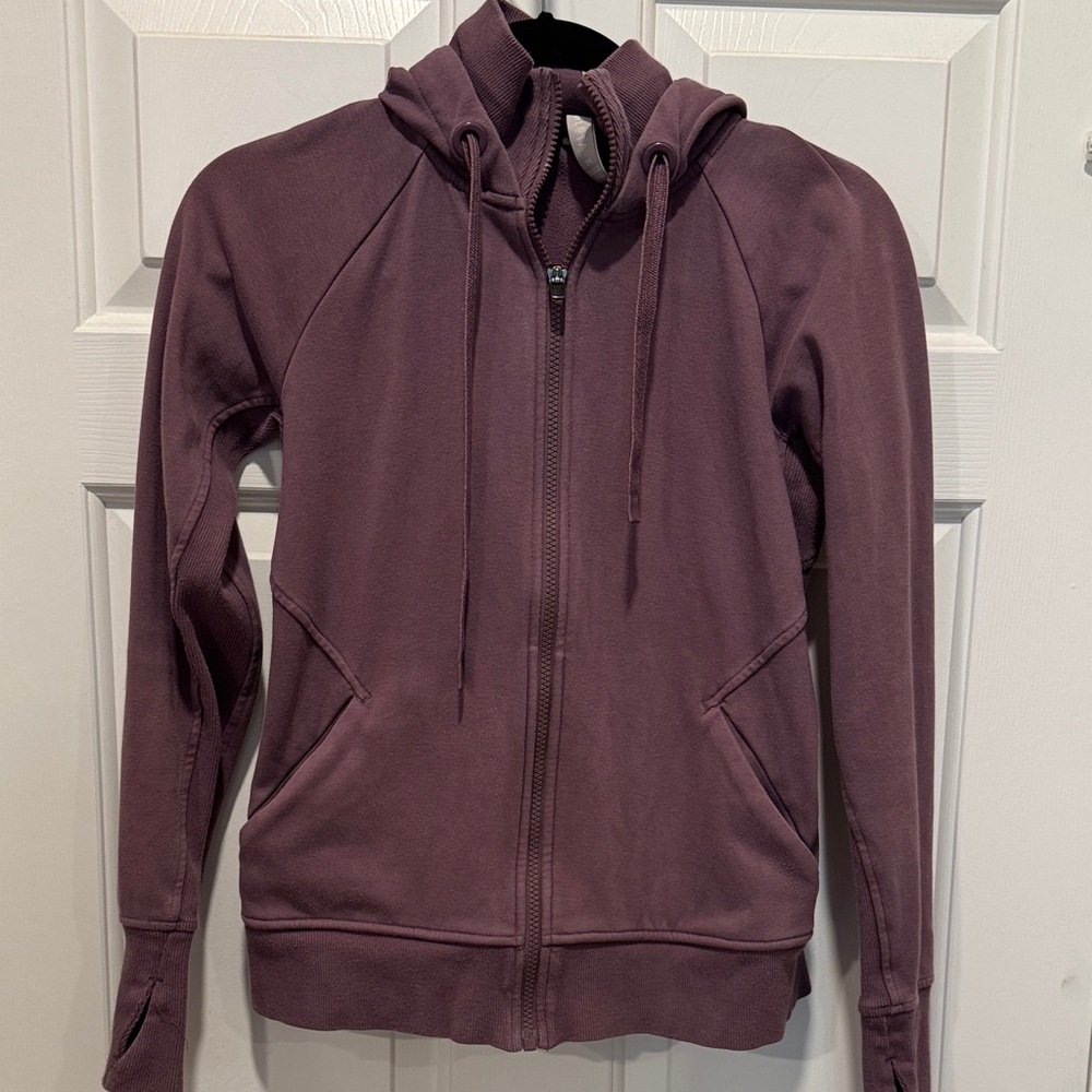 Athleta Full Zip Dusty Purple Hoodie